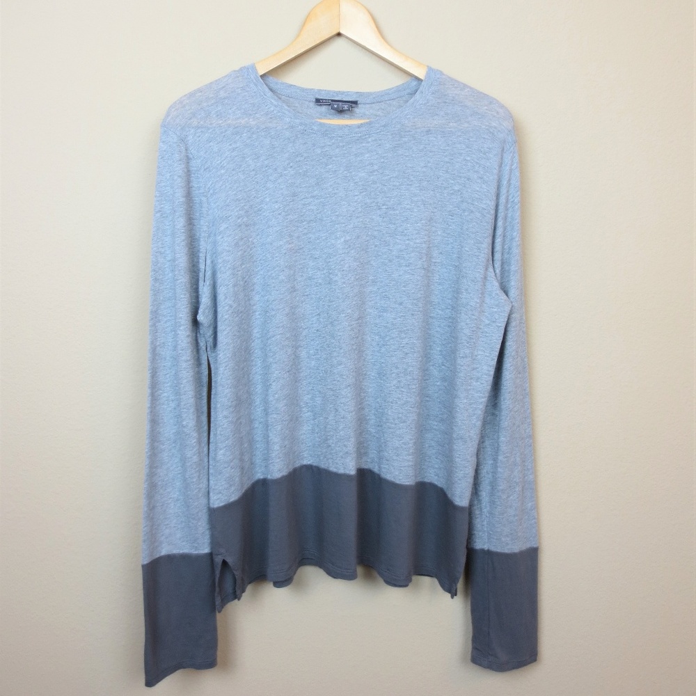 Vince Colorblock Long Sleeve Tee